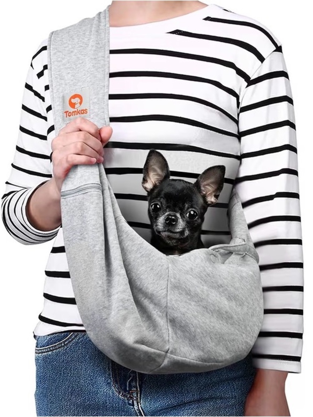 Tomkas Gray Sling / Crossbody Carrier Bag for Pet / Dog - Size Small NWT